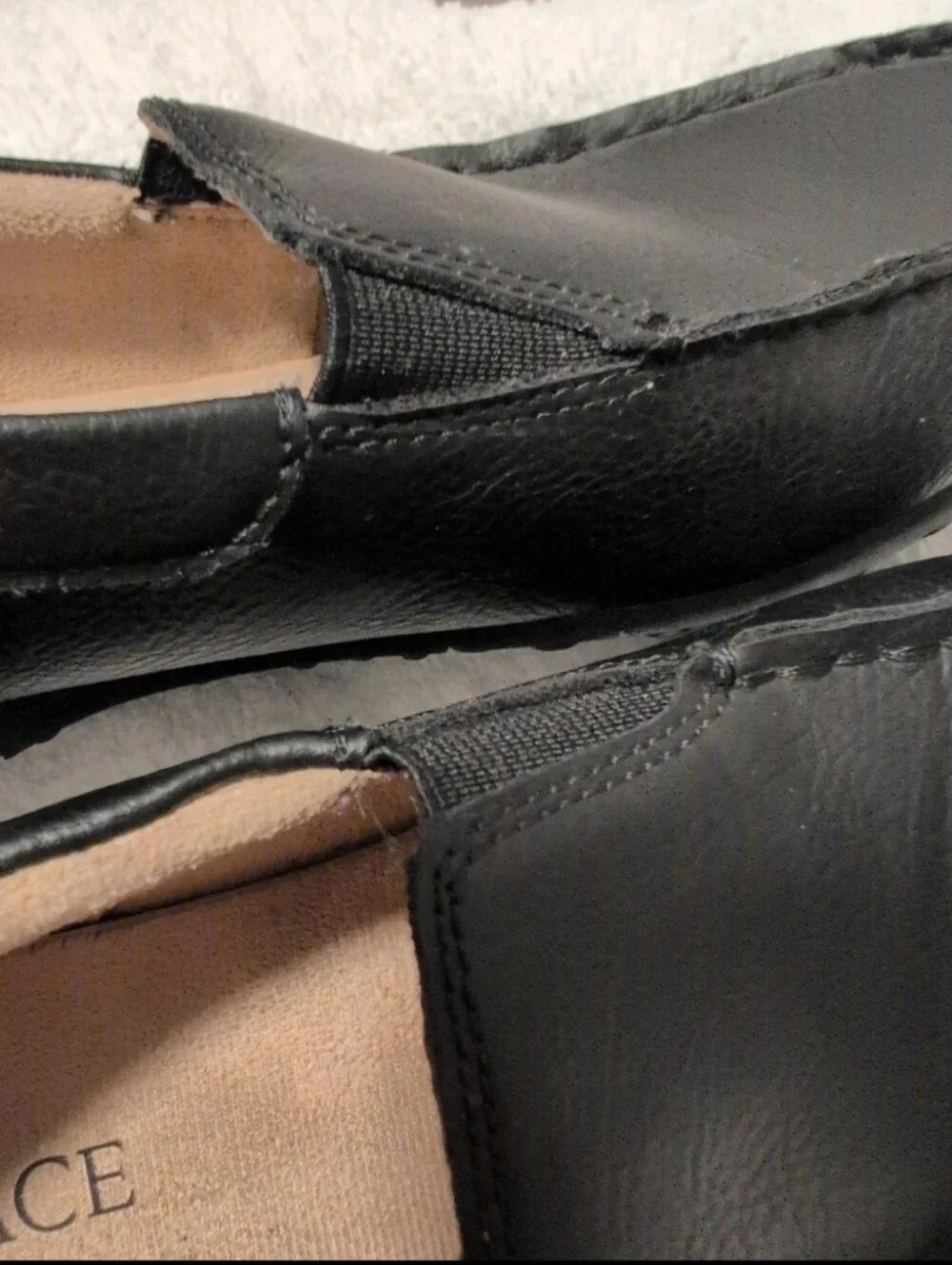 Place Black Kid's Slip-On Moccasin Loafers